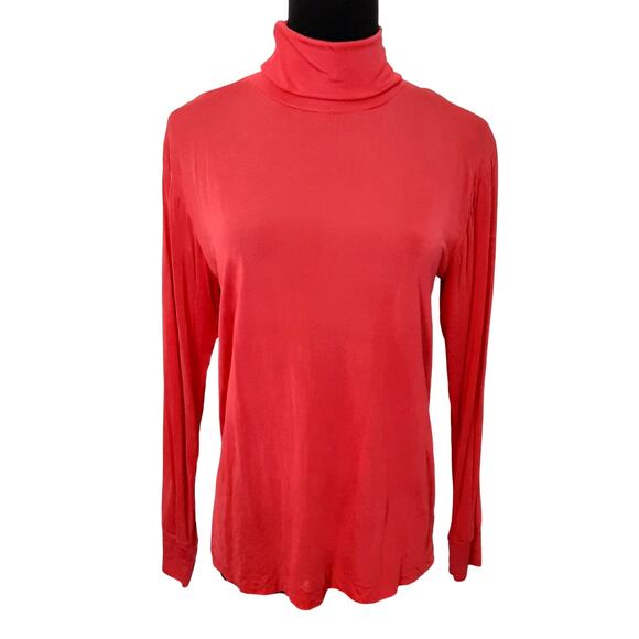 WinterSilks Base Layer Silk Long Sleeve Thermal Shirt Silk Mock Neck Sz M Pink - Picture 1 of 9